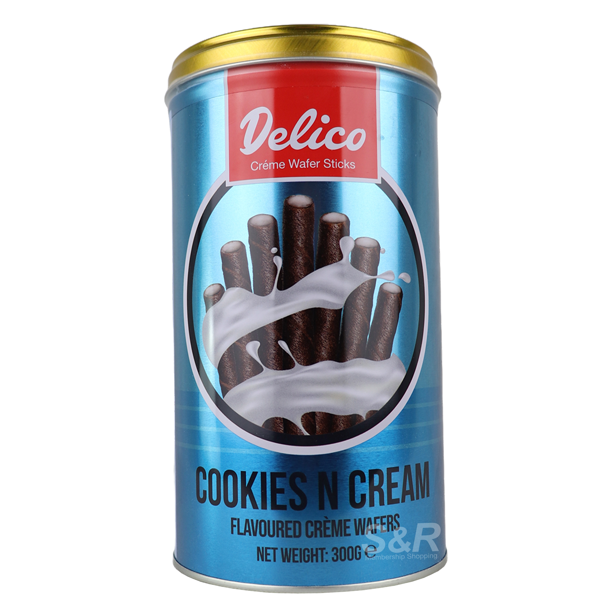 Delico Limited Edition Cookies & Cream Flavored Creme Wafer Sticks 300g